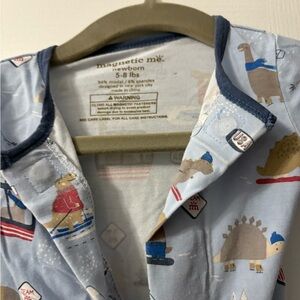 Magnetic Me Blue Dinosaur Baby Outfit